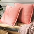 thumbnail image 2 of Town & Country Everyday Rio Solid Fringe Decorative Pillow, Set of 2, 2 of 11