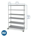 thumbnail image 2 of Member's Mark 6-Tier NSF Heavy Duty Wire Shelving, 47.75" W x 18" D x 75.5" H, 2 of 20