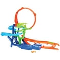 thumbnail image 1 of Hot Wheels Stunt Tracks Mid-Air Crash Playset with Die-Cast Toy Car & Motorized Booster, 1 of 6