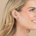 thumbnail image 8 of 2.46 CT.T.W. Emerald, Round, and Marquise Lab Created Diamond Earrings in 14K Gold, 8 of 8