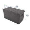 thumbnail image 5 of Seville Classics Foldable Storage Bench Ottoman with Handles (Modern Gray),  30" W x 15.7" D x 15.7" H, 5 of 14