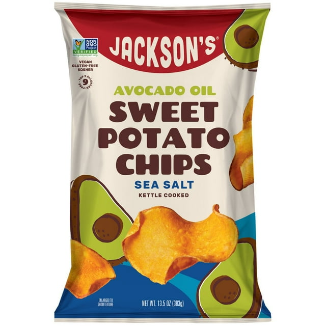 Jackson's Avocado Oil Sweet Potato Chips, Sea Salt, 13.5 oz.
