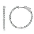 thumbnail image 2 of 0.45 T.W. Lab Created Round Diamond Hoop Earrings in 14K Gold, 2 of 5