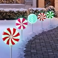 thumbnail image 1 of Member's Mark Pre-Lit Peppermint Stake Lights, Set of 5, 1 of 7