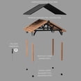 thumbnail image 15 of Range Cedar and Steel Gazebo with Lofted Roof and PowerPort, 15 of 15