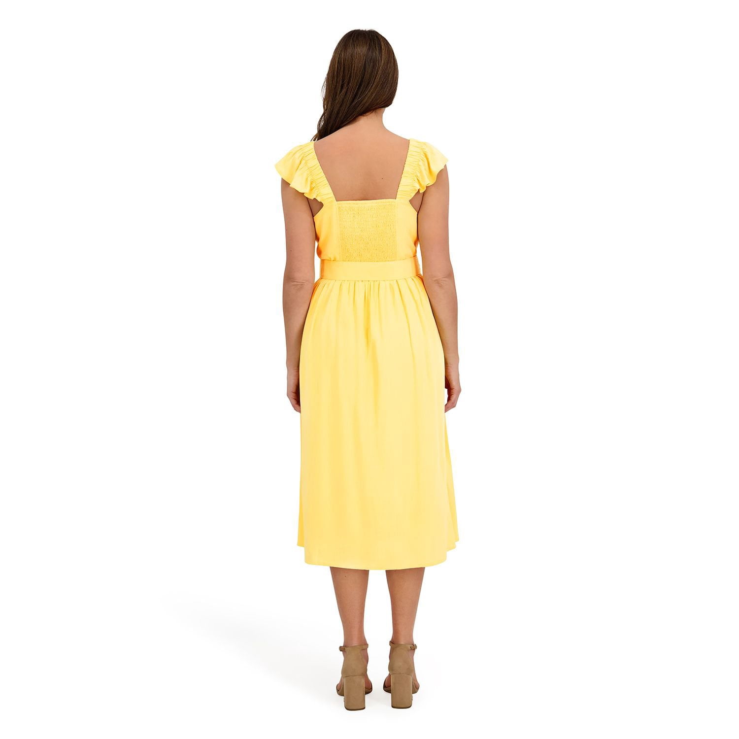 chinese dress ladies French Connection Yellow Embroidered Dress Size S  ReThreads.shop