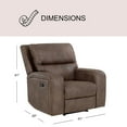thumbnail image 3 of Bryceton Fabric Manual Recliner, Dark Brown, 3 of 16