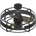 thumbnail image 3 of Hunter 27 inch Circulus Matte Black Caged Ceiling Fan with LED Light Kit and Handheld Remote, Black, 3 of 15