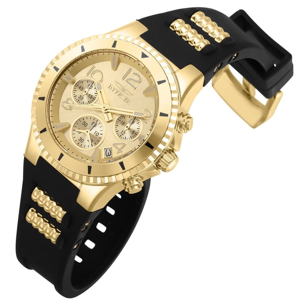 ❣️INVICTA ~ Women’s Watch ~ Black Silicone & Gold. Invicta 17486 Angel Gold tone Case Black Silicone Strap  main image 4