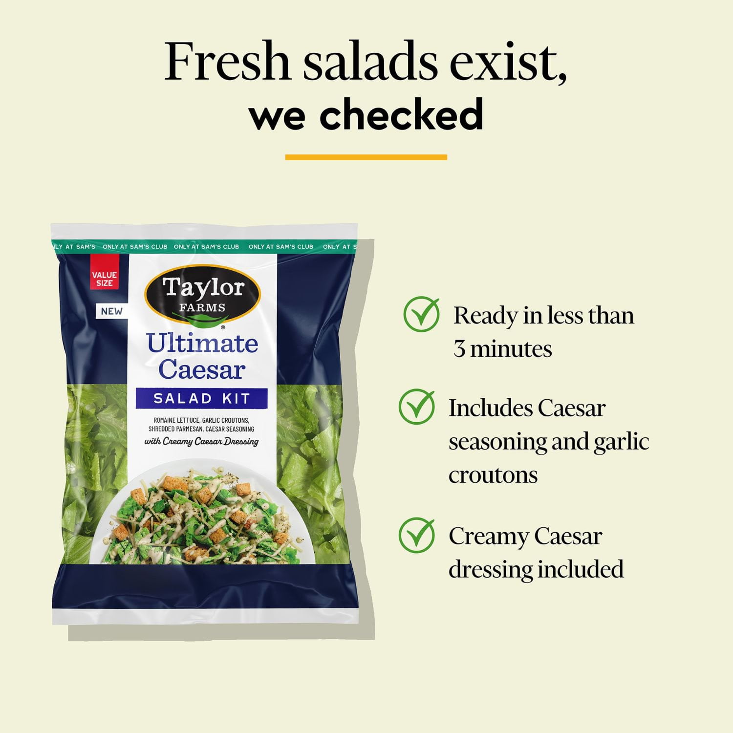 taylor farms classic caesar dressing Classic Caesar Salad Kit