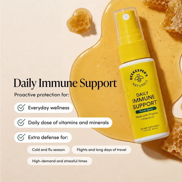 Beekeepers Naturals Propolis Immune Spray with Vitamin C
