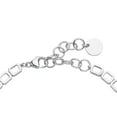 thumbnail image 3 of Emerald Cut Lab Created Gemstone Halo Tennis Necklace in Sterling Silver, 3 of 3