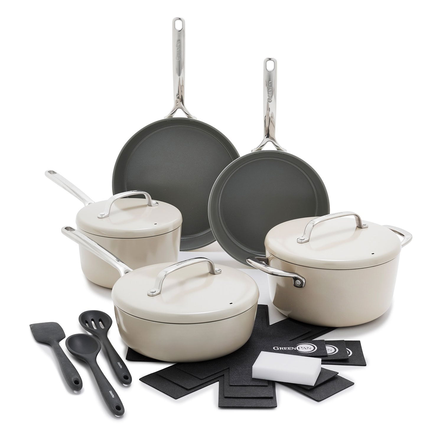 GreenPan 14-Piece GP5 Hand Anodized Ceramic Nonstick Cookware Set