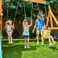 thumbnail image 16 of KidKraft Adventure Bend Wooden Swing Set with Three Slides, 16 of 19