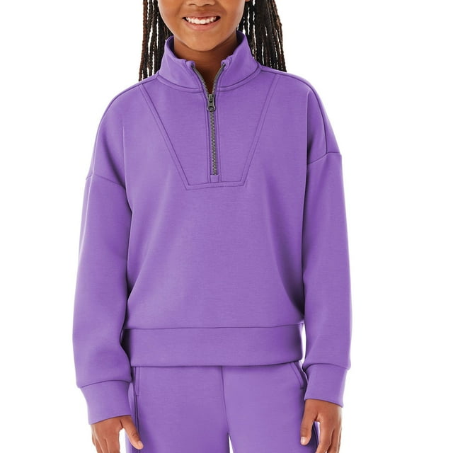Member's Mark Girls Double Knit Sandwash Quarter Zip