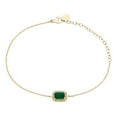 thumbnail image 1 of Genuine Gemstone & Diamond Accent Bracelet in 14K Gold, 1 of 7