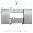 thumbnail image 3 of Seville Classics UltraHD 8-Piece Steel Garage Cabinet Storage Set With Rolling Workbench, 14 Feet Wide, 3 of 22