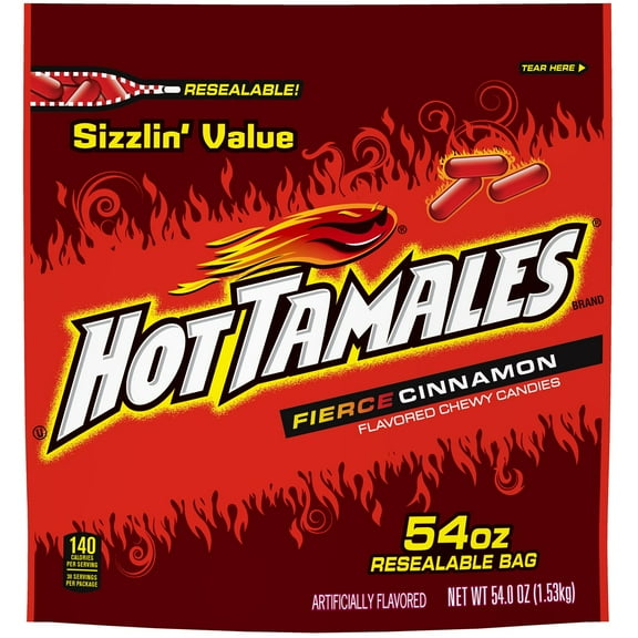 Hot Tamales Fierce Cinnamon Chewy Candies, 54 oz.