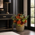 thumbnail image 4 of Artificial 36" Fall Baskets in Round Baskets, Assorted Colors, 4 of 5