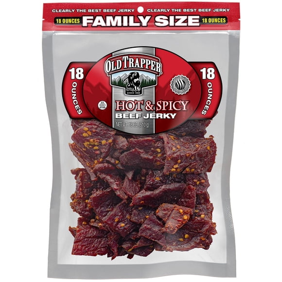 Old trapper Hot & Spicy Beef Jerky, 18 oz.