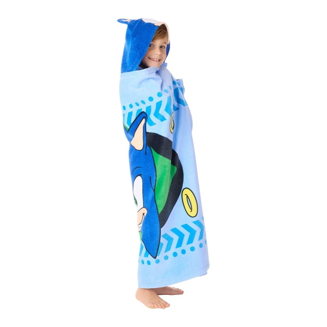 Kids Character 100% Cotton Hooded Towel With Hand Pockets