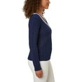 thumbnail image 2 of Lands' End Women's V-Neck Cable Sweater, 2 of 5