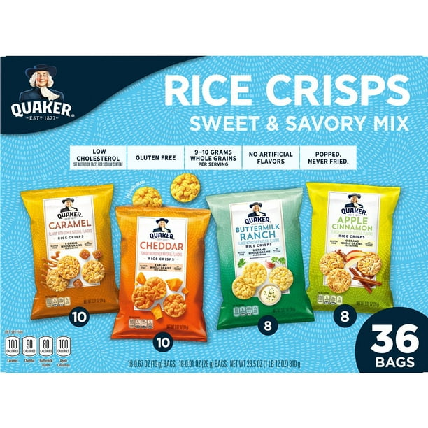Quaker Rice Crisps Variety Pack 36 pk. - Samsclub.com