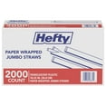 thumbnail image 1 of Hefty Jumbo Translucent Wrapped Plastic Straws, 10.25", 2, 000 ct., 1 of 5