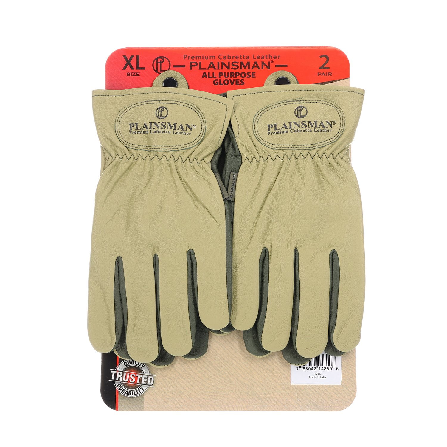 Plainsman Torque Premium Cabretta Leather Gloves - 2 Pack