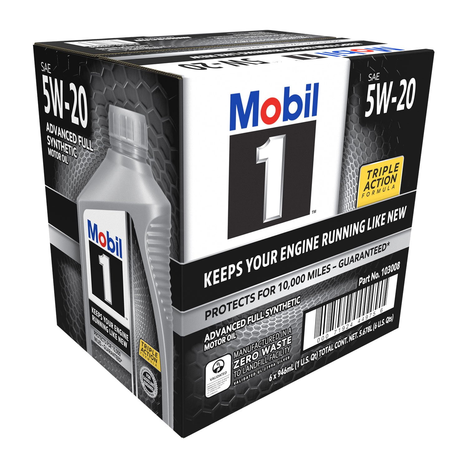Mobil 1 5W-20 Motor Oil 6 pack, 1-quart bottles - Samsclub.com