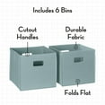thumbnail image 3 of RiverRidge Folding Bins Cube Storage Cubbies, Set of 6 Playroom Organizers, 3 of 6