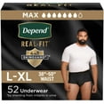 thumbnail image 1 of Depend Real Fit Incontinence Underwear for Men, Maximum Absorbency, Choose Size, 1 of 7