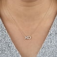 thumbnail image 5 of 0.25 CT. T.W. Round Cut X & O Diamond Pendant Necklace in 14K Gold, 5 of 5