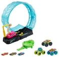 thumbnail image 1 of Hot Wheels Monster Trucks Glow in the Dark Epic Loop Challenge Playset, 1 of 10