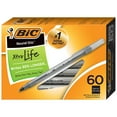 thumbnail image 2 of BIC Round Stic Xtra Life Ballpoint, 1mm, Medium, Black, 60ct., 2 of 7