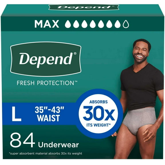 Depend Fresh Protection Incontinence Underwear for Men, Choose Size