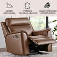 thumbnail image 3 of Member's Mark Lennox Leather Glider Recliner, Brown, 3 of 10