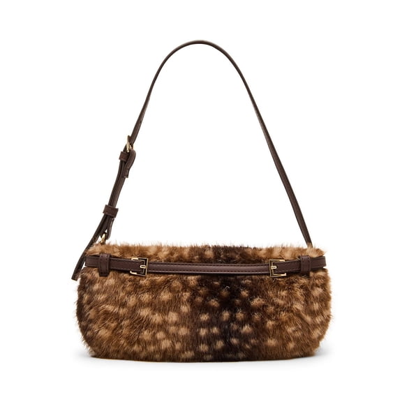 Betsey Johnson XOJANE Faux Fur Belted Shoulder Bag
