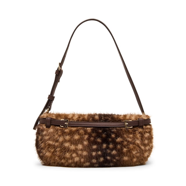 Betsey Johnson XOJANE Faux Fur Belted Shoulder Bag