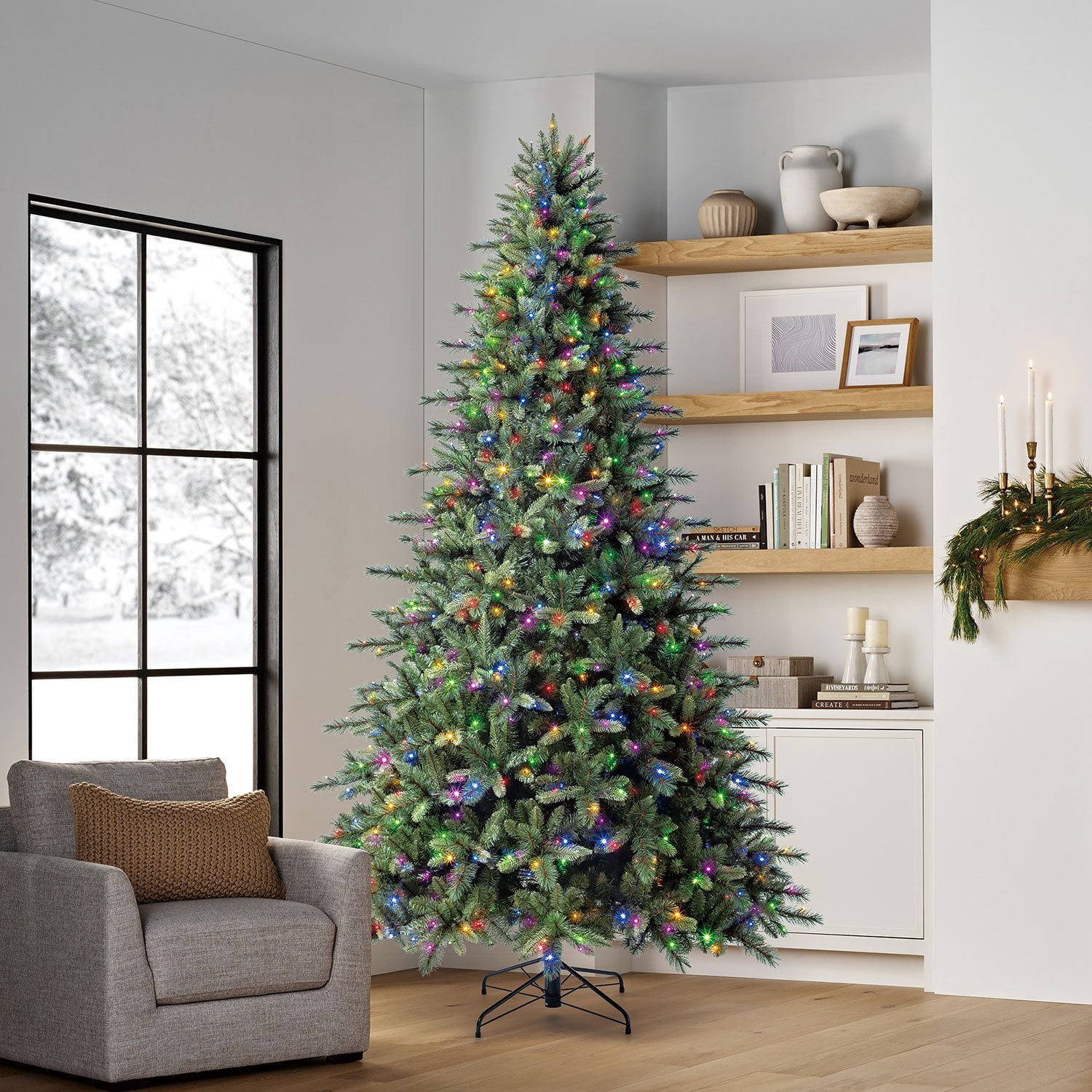 Member's Mark 9' Slim Linden Fir Pre-Lit Christmas Tree - Samsclub.com