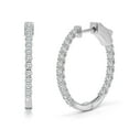thumbnail image 1 of 0.45 T.W. Lab Created Round Diamond Hoop Earrings in 14K Gold, 1 of 5