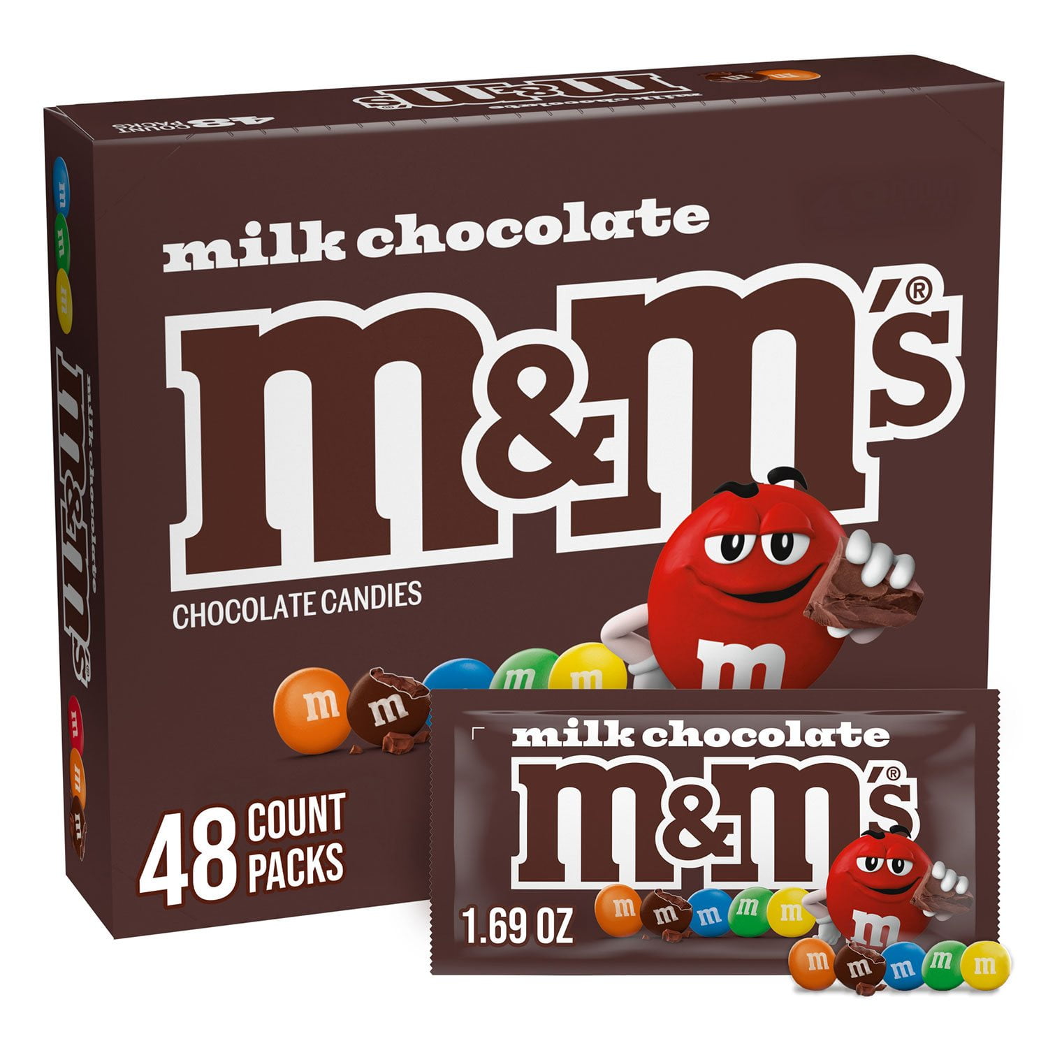 M&M'S Milk Chocolate Candy, Full Size, 1.69 oz., 48 pk. - Samsclub.com