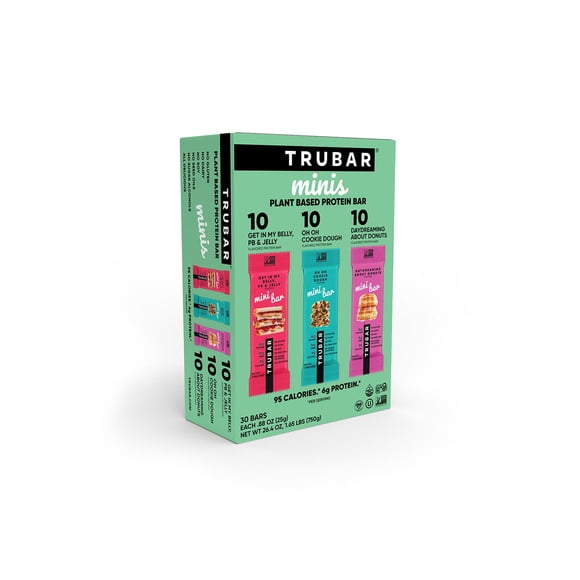 TRUBAR Plant Based Mini Protein Bars, 30 ct.