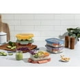 thumbnail image 2 of Ello Color Lock 10-Pack Leak-Proof Glass Food Storage Containers, 3.4 Cup, 2 of 6