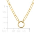 thumbnail image 4 of Statements & Symbols 14k Gold Paperclip Chain Charm Necklace, 4 of 9