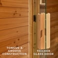 thumbnail image 5 of Backyard Discovery 2-4 Person Cedar Outdoor Cabin Sauna with Electric Heater and Glass Door, 5 of 14