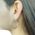 thumbnail image 7 of Italian Sterling Silver Hoop Earring Set, 7 of 8