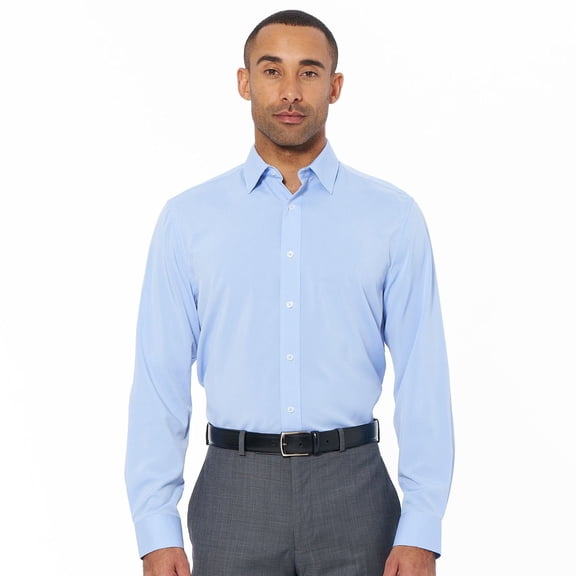Nick Graham Men's Modern Fit Traveler Dress Shirt