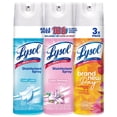 thumbnail image 1 of LYSOL Disinfecting Spray, Crisp Linen, Early Morning Breeze, & Mango Hibiscus, 3 pk. 19 oz. each, 1 of 7