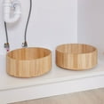 thumbnail image 5 of iDesign Set of 2 Natural Paulownia Wood Tall Turntable Organizers, 11" x 4" x 11”, 5 of 10